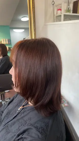 セミロング 岩沢 奏多のヘアスタイル