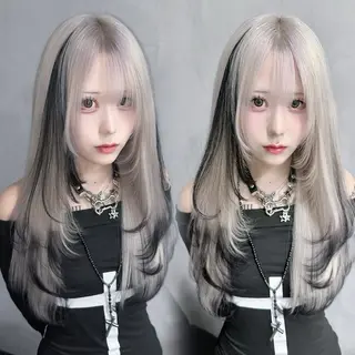 ロング カラー 艶髪ハイトーン ちひろ🌙+.°のヘアスタイル