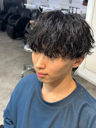 パーマ メンズ fifth/原宿/ カットモデル/カズのヘアスタイル