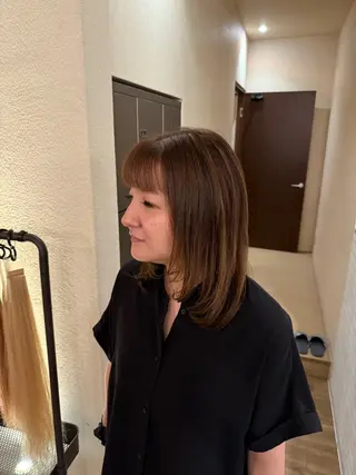 ミディアム care'A 廣瀬のヘアスタイル