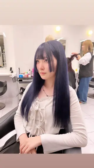 ロング カラー パーマ ヘアアレンジ メンズ 上品＆韓国風 🥀海心🥀のヘアスタイル