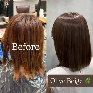 ミディアム カラー 艶カラー✨️髪質改善 🪽縮毛矯正mamiのヘアスタイル