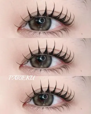 マツエク・マツパ LEDアンドヘルシー 🤍フラットラッシュのマツエク・マツパデザイン