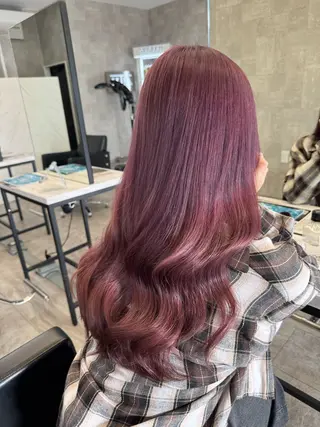 セミロング カラー ՏKIᒪᒪ石岡店 本田のヘアスタイル