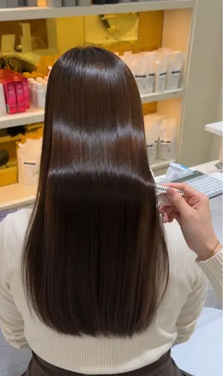 ロング カラー ワンカールで決まるレ イヤー/角岡泉希🩶のヘアスタイル