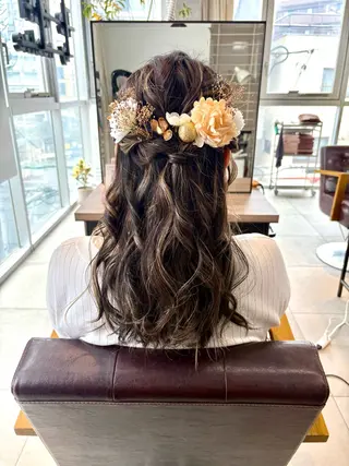 セミロング ヘアアレンジ 🩵MEI🩵鶴見 ／ヘアアレンジ💫のヘアスタイル