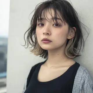 カラー 韓国レイヤーカット✨ 縮毛矯正 原田 優作のヘアスタイル