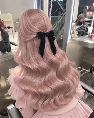 ロング カラー ヘアアレンジ ハイトーン特化💍 NØRN💍韓国のヘアスタイル