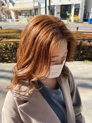 セミロング カラー ヘアアレンジ TSUNA 🌙 Lim 五反田のマツエク・マツパデザイン