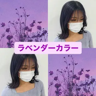 ミディアム カラー 暖色/ブリーチカラー 🎀 M i k uのヘアスタイル