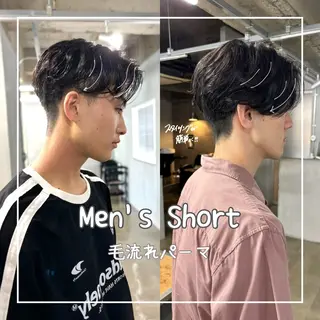 ショート パーマ メンズ メンズ/ダブルカラー /パーマ/来栖慧💈のヘアスタイル