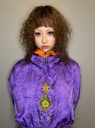 セミロング パーマ 圧倒的デザイン力 店長🎨RENAのヘアスタイル