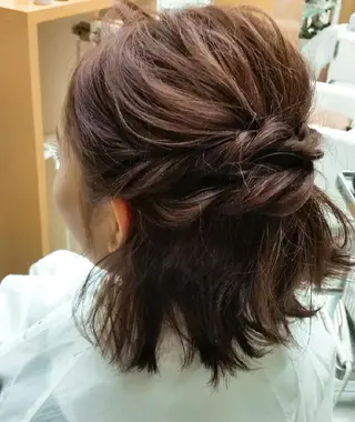 ショート ヘアアレンジ 美谷添(ミヤゾエ) まどか大人ヘアサロンのヘアスタイル