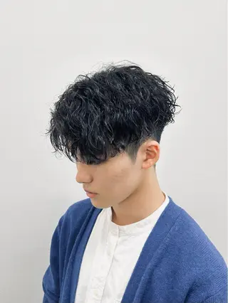ミディアム パーマ メンズ 🏁メンズパーマ/ RYOYAのヘアスタイル