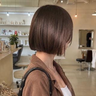 ショート カラー ベージュ/透け感 カラー.nano🎀のヘアスタイル
