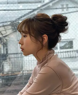 ミディアム カラー ヘアアレンジ 髪質改善🫧美髪矯正 🤍Yuiのヘアスタイル