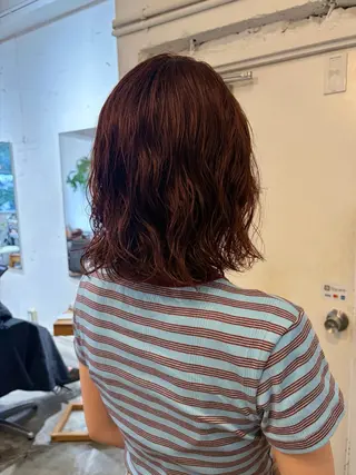 ミディアム パーマ ＊UNU＊ RICOのヘアスタイル