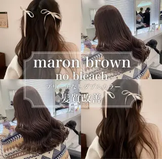 カラー 🤍ブリーチなし ブラウンhimi🤍のヘアスタイル