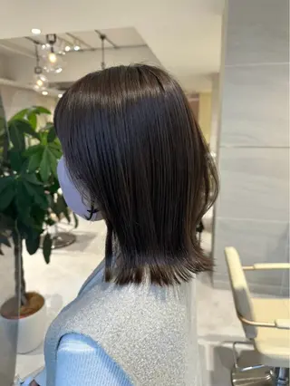 セミロング カラー 透明感カラー🌿 グレージュ🐺陽介のヘアスタイル