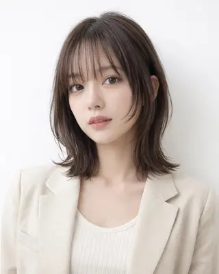 ミディアム 髪質改善/縮毛矯正/ 似合わせ/青木孝憲のヘアスタイル