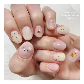ミディアム ネイル 🐾enen style 🐾のネイルデザイン