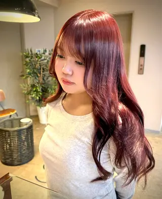 ロング カラー ブリーチカラー特化 梅田中崎町/あかりのヘアスタイル