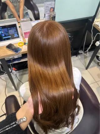 ロング カラー 韓国風艶髪カラー× 束感まつ毛🎀美雨のマツエク・マツパデザイン