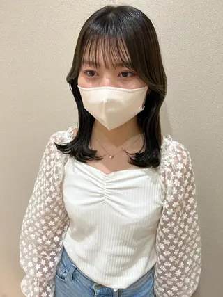 ミディアム カラー 外国人対応 佐久間のヘアスタイル