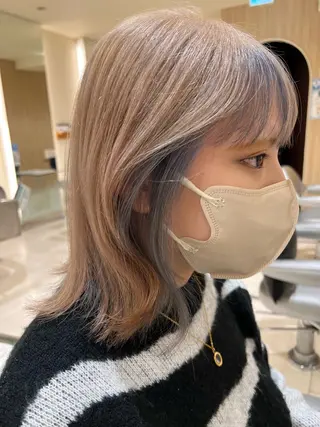 ミディアム カラー 🤍髪質改善/酸熱× 艶カラー🤍🫧リサのヘアスタイル