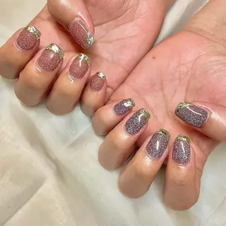 ミディアム カラー パーマ ヘアアレンジ メンズ キッズ ネイル マツエク・マツパ アイブロウ el. by Aoのネイルデザイン