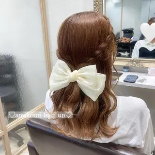セミロング ヘアアレンジ 菅村 緋莉🎀ガーリーヘアのヘアスタイル