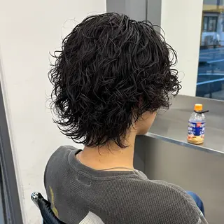 ミディアム パーマ Lit.富士 久保田風太のヘアスタイル