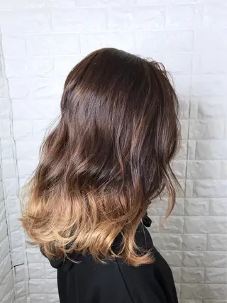 セミロング カラー 髪質改善縮毛矯正 美容師✂️山崎竜二のヘアスタイル