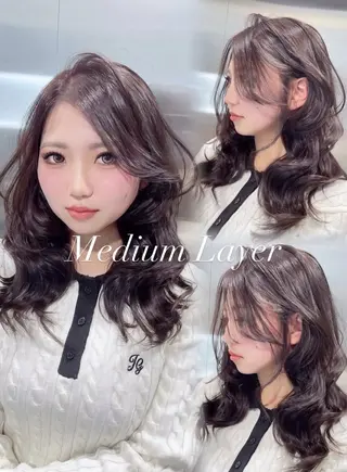 ミディアム 💗ROSEL/ KUREA💗のヘアスタイル