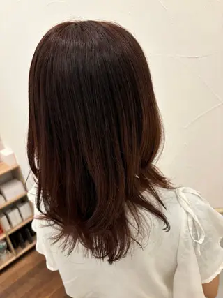セミロング カラー ヘアアレンジ ミドウチ アヤカのヘアスタイル
