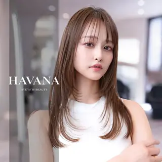 セミロング カラー HAVANA.天神 【レイヤー/ボブ】のヘアスタイル