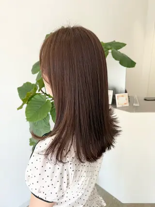 ミディアム カラー Lien カレンのヘアスタイル