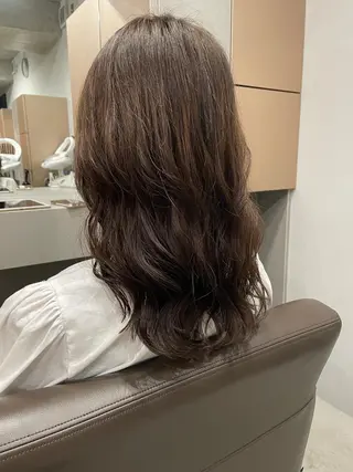 ミディアム カラー パーマ 吉田一輝 外国人パーマのヘアスタイル