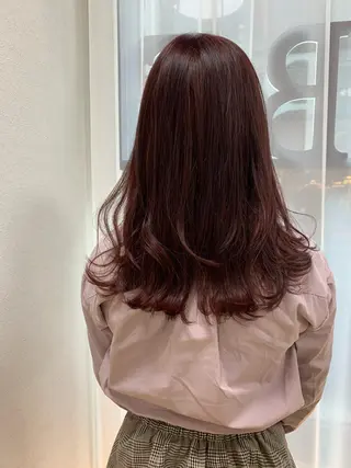 ミディアム カラー Luxbe hakataのヘアスタイル