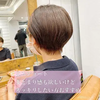 ショート カラー 👑銀座ショート/ 絶壁補正/金子涼👑のヘアスタイル