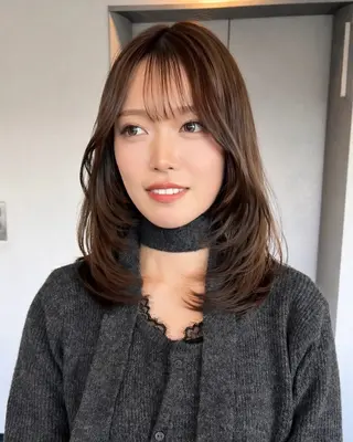 ミディアム 小田裕也 チャンモリパーマのヘアスタイル