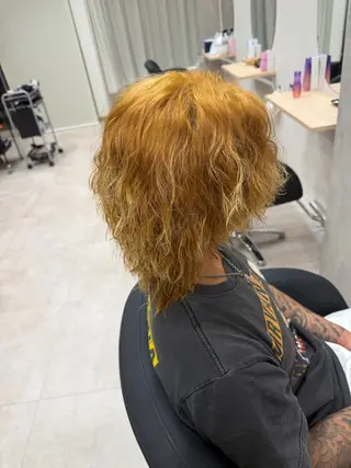 カラー パーマ メンズ 山崎 彩稀のヘアスタイル