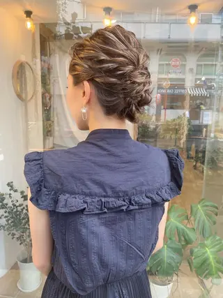 ショート ヘアアレンジ ヘアアレンジ にいた かづしげのヘアスタイル