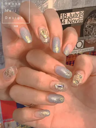 セミロング ネイル Blowe ニュアンスのネイルデザイン