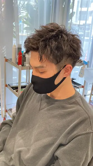 パーマ メンズ リベイルけんた モデル募集のヘアスタイル