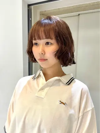 ショート パーマ 🌀デジタルパーマ ボブ　萩原　龍のヘアスタイル