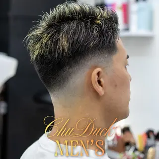 ショート カラー メンズ フェード×メンズ カット|SHOTAのヘアスタイル