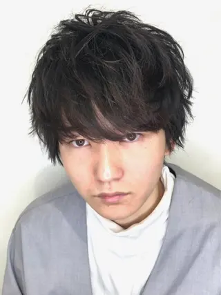 ミディアム カラー メンズ メンズヘア特化 崎田 成人のヘアスタイル