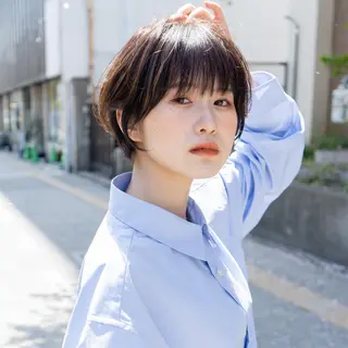 ショート カラー 天王寺韓国ヘア✨ /髪質改善/小山歓実のヘアスタイル