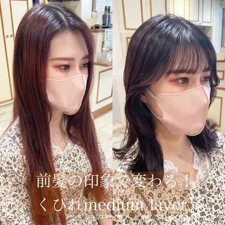 ミディアム カラー 清水 ちひろ ✄トップスタイリストのヘアスタイル